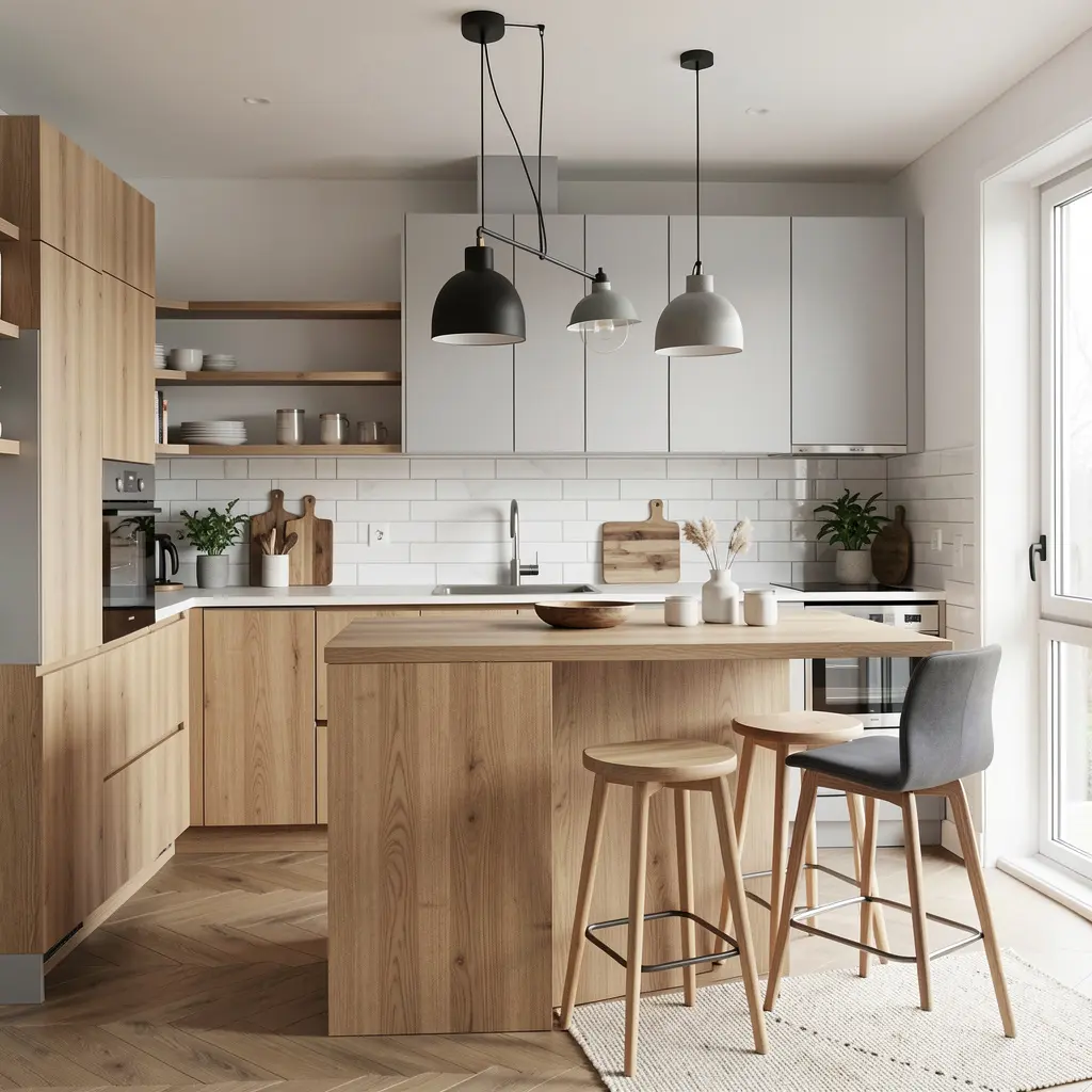 Moderne kjøkken med skandinavisk preg